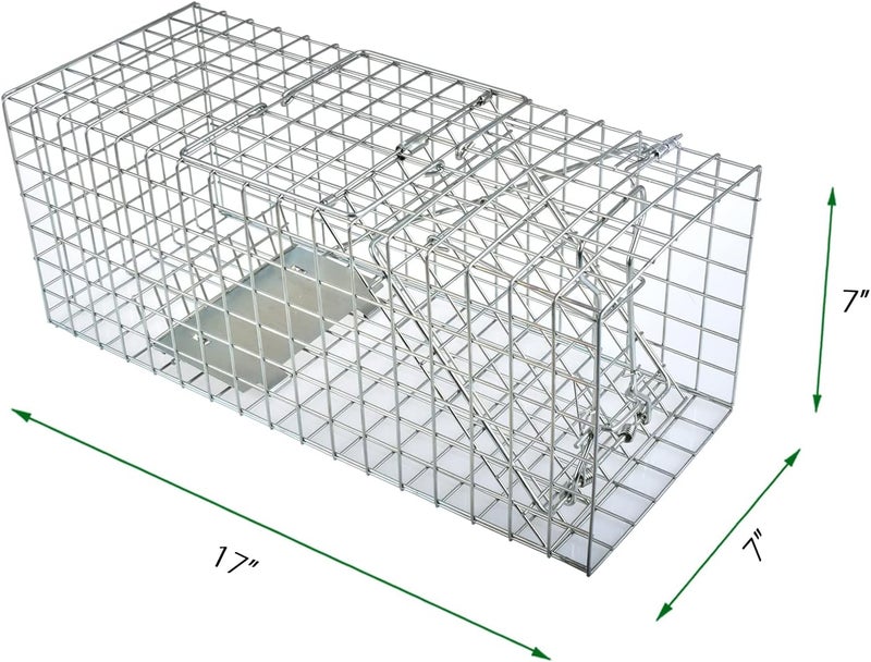 Anyhall Squirrel Trap Heavy Duty Humane Live Animal Cage Trap (No Assembly Required) - 17" x 7" x 7" - Image 4